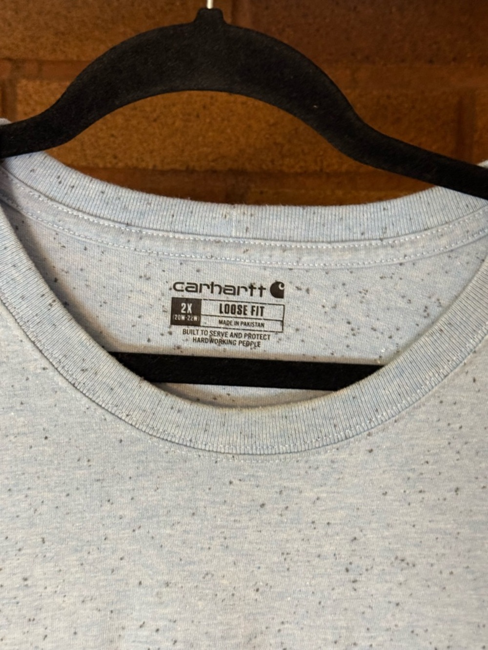 Carhartt Light Blue Heathered T-Shirt - Carhartt Logo - Picture 2 of 6
